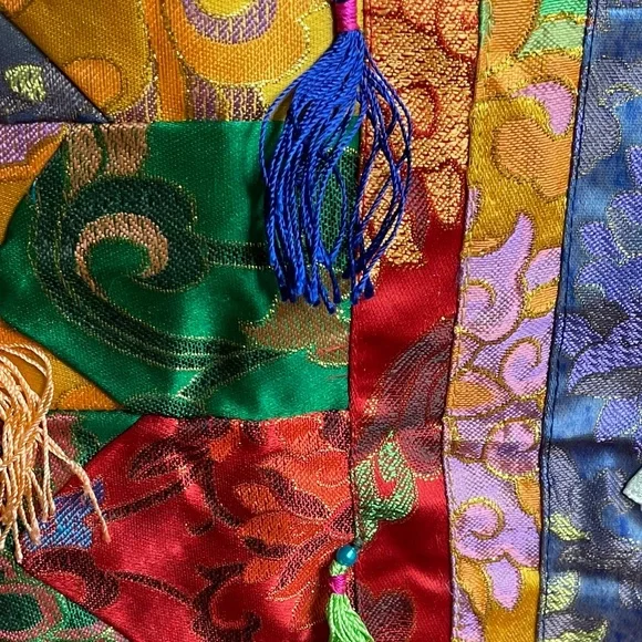 PRICE DROP! Spectacular Tibetan multi color brocade wall hanging - Picture 11 of 16